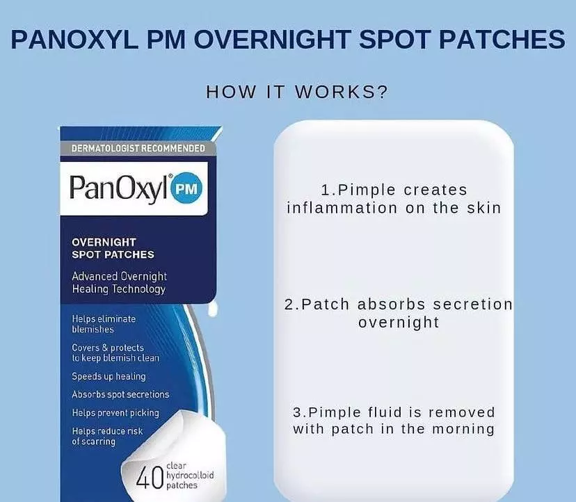 PanOxyl PM Overnight Spot Patches 40ct
