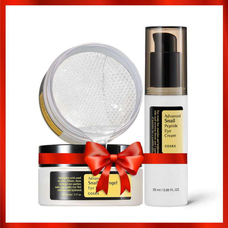 Eye Care Duo [ Cosrx Advanced Snail Hydrogel Eye Patch  + Cosrx Advanced Snail Peptide Eye Cream ]