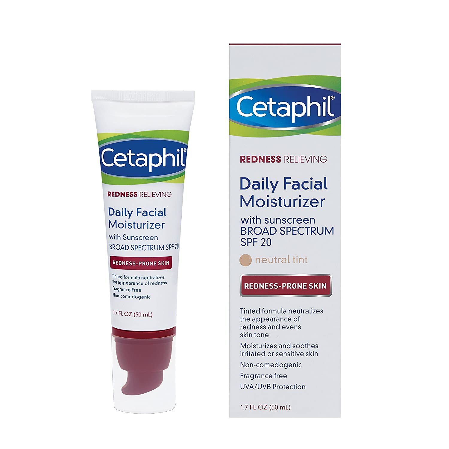 Cetaphil Daily Facial Moisturizer SPF 20 for Redness Prone Skin