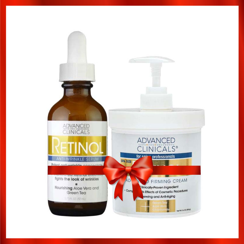 Advanced Clinicals Retinol Anti-wrinkle Serum + Retinol Advanced Firming Cream