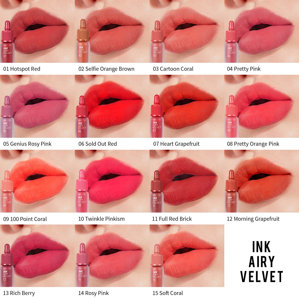 Peripera Ink Airy Velvet Lip Tint #03 CARTOON CORAL