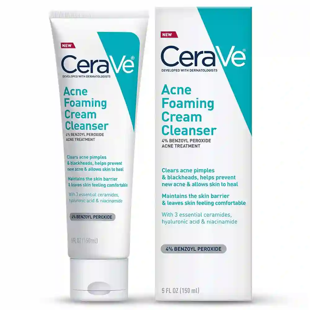 Cerave Acne Foaming Cream Cleanser with 4% Benzoyl Peroxide