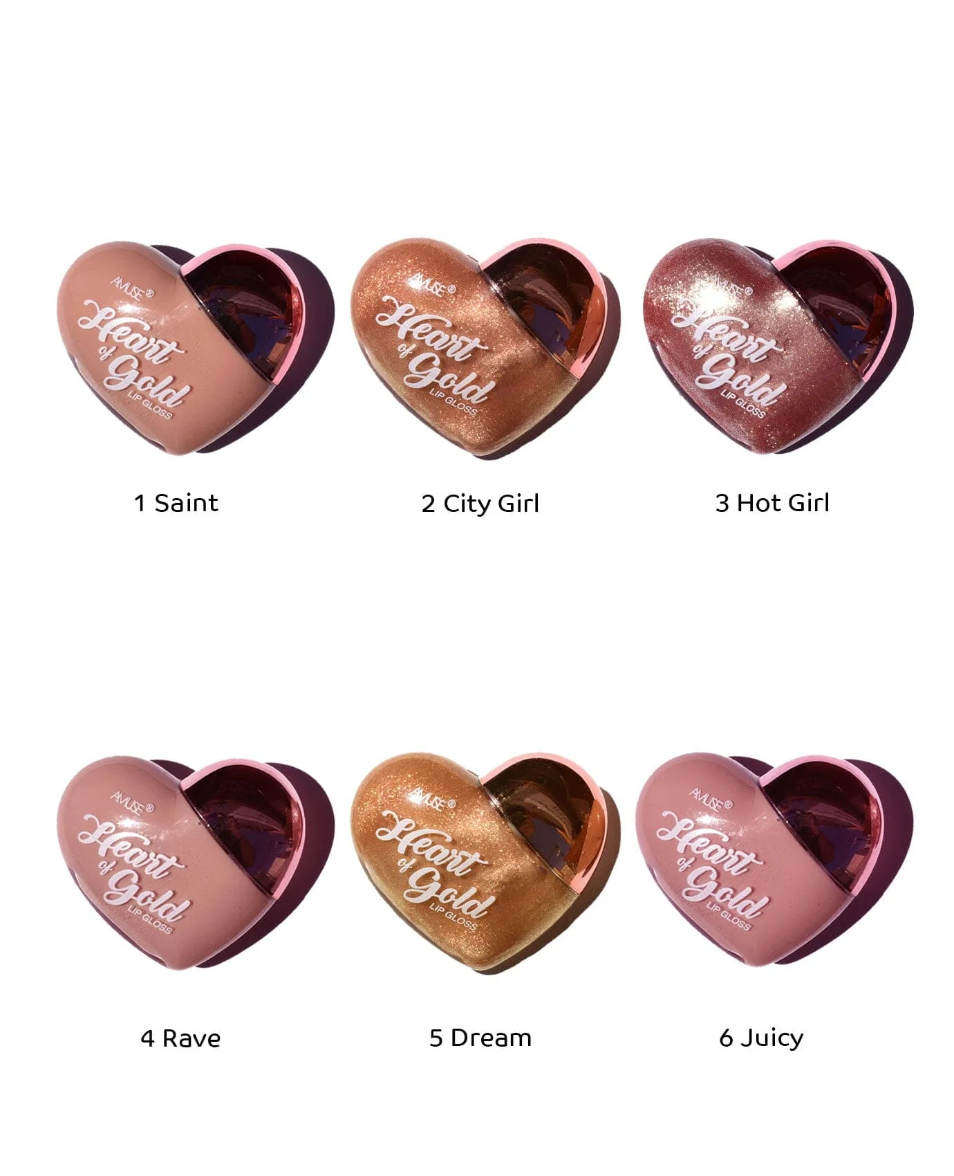 Amuse Heart of Gold Lip Gloss - 1 SAINT