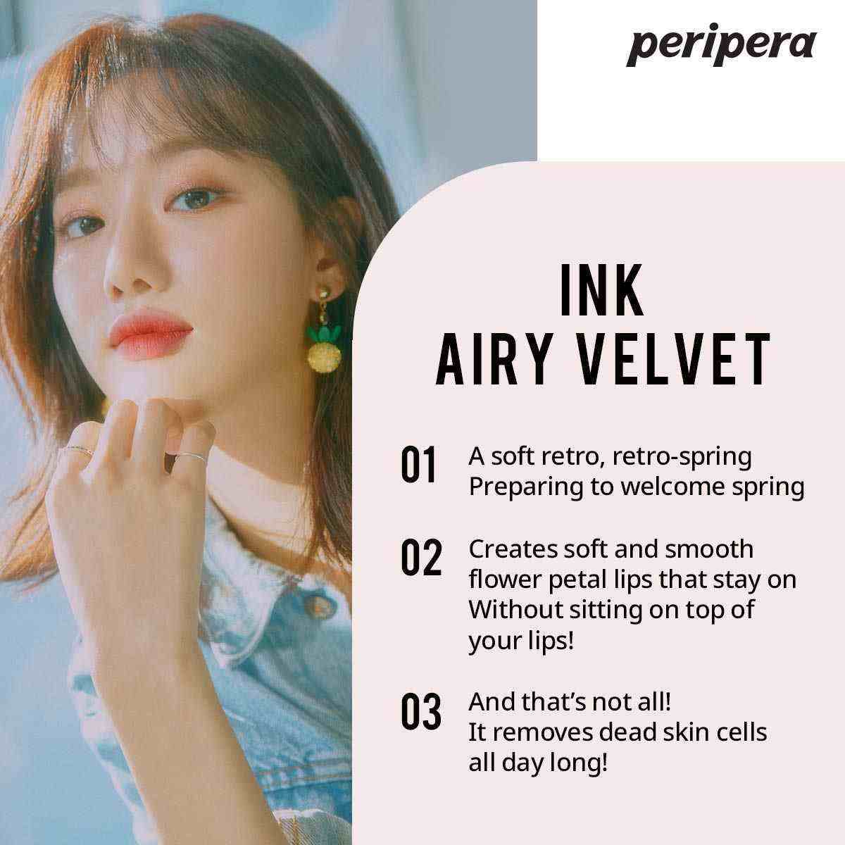 Peripera Ink Airy Velvet Lip Tint #03 CARTOON CORAL