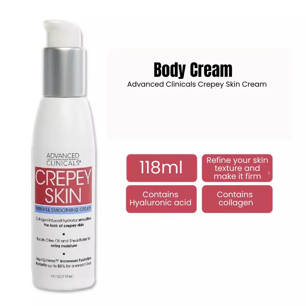 Advanced Clinicals Crepey Skin Wrinkle Smoothing Cream